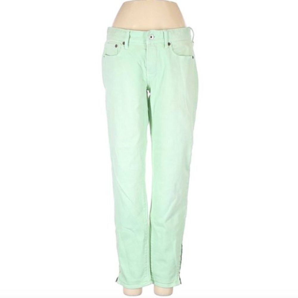 Madewell Mint Green Jeans w/ Zipper Detail Sz. 26